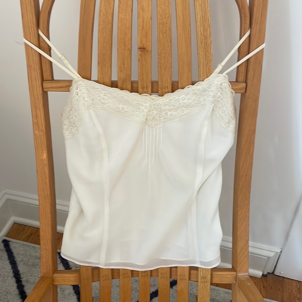 Cream Ann Taylor Loft Cami, size 0.